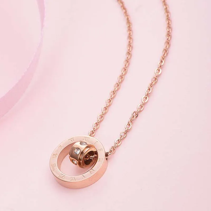 Stainless Steel Initial Necklace Factory Direct Price Pendant Fancy Chain Stainless Steel Necklace