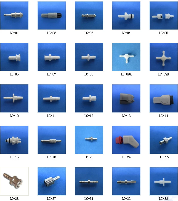 Nibp Cuff Air Hose Connector Blood Pressure Cuff Connector Male/Female Bayonet Connector