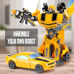 2 In 1 Action Figure Car Robot Cartoon Anime Plastic Deformation Robot Toy deformation car toys automatic transform robot