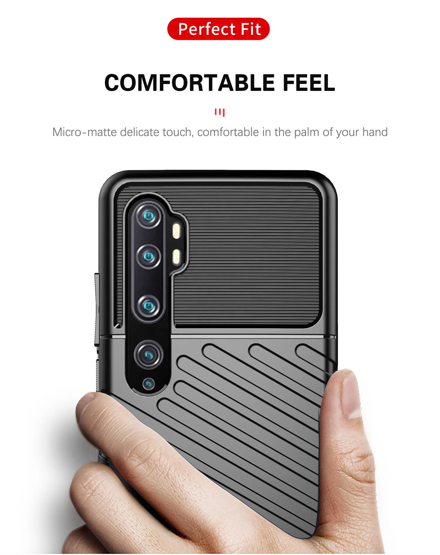 Slim Fit TPU Phone Case for mi note 10 micro matte touch phone accessories for xiaomi note 10