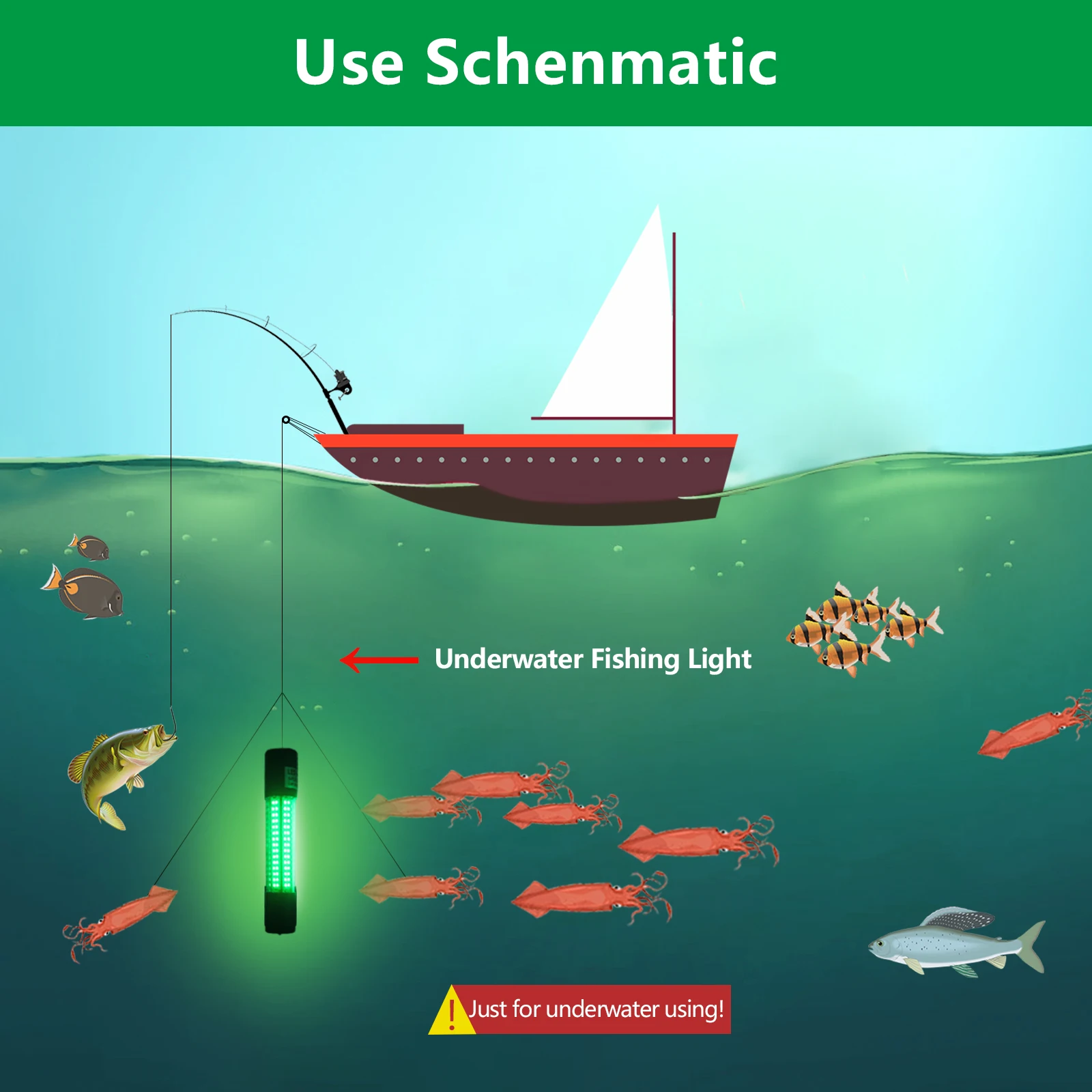 Professional Fishing Light Fish Tank Light Led Aquarium Fishing Rod Led Light