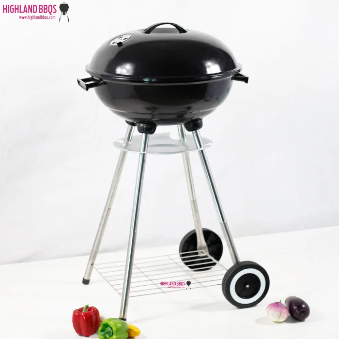 Kettle Outdoor BBQ Picnic Grill Apple Shape Portable Grill Charcoal Round Barbecue