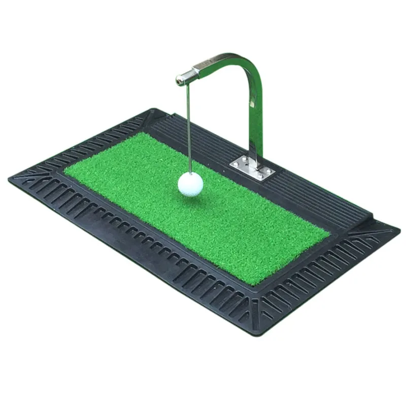 New arrival golf swing practice set with spinning ball swing trainer +hitting mat+rotation practice ball for indoor practice