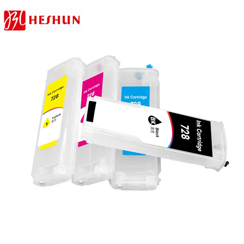 Refillable Printer Cartridge for HP 728 Ink With Chip Refill Cartridges T730 T830 Print Plotter 280ML Kit