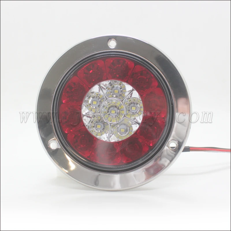 12V 24V красный круглый элемент для поверхностного монтажа задние фонари LED лодка прицеп свет габаритный задний фонарь грузового прицепа