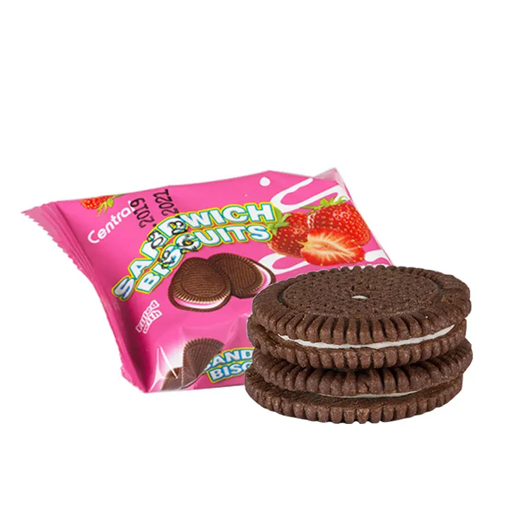Lalilihong strawberry vanilla flavor sandwich biscuits cheap biscuits