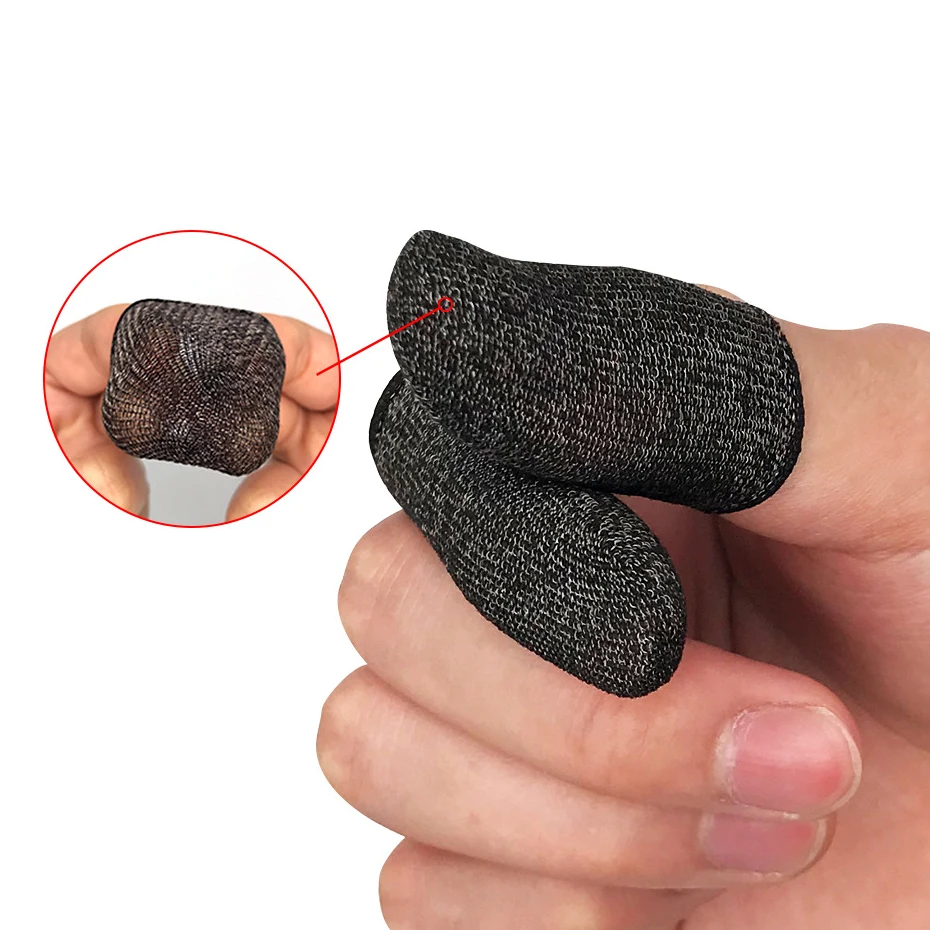 Hot Selling Gaming Carbon Fiber Finger Sleeve Touch Screen Professional Breathable Sweat-proof Finger Sleeve for Gaming
