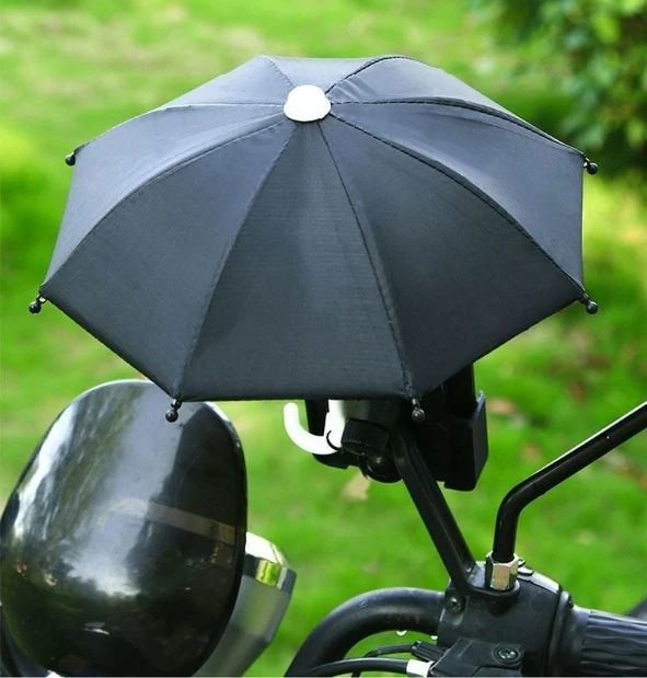 Mini Phone Umbrella rain Sun Shad Outdoor Anti-Glare motorcycle block Cute phone Sunshade Holder Umbrella