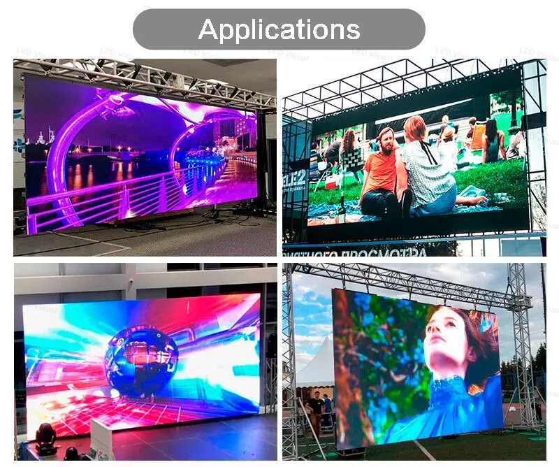 500x500mm Indoor Outdoor Giant Stage Background Led Video Wall P2.6 P2.9 P3.91 P4.81 Seamless Splicing Rental LED Display Screen