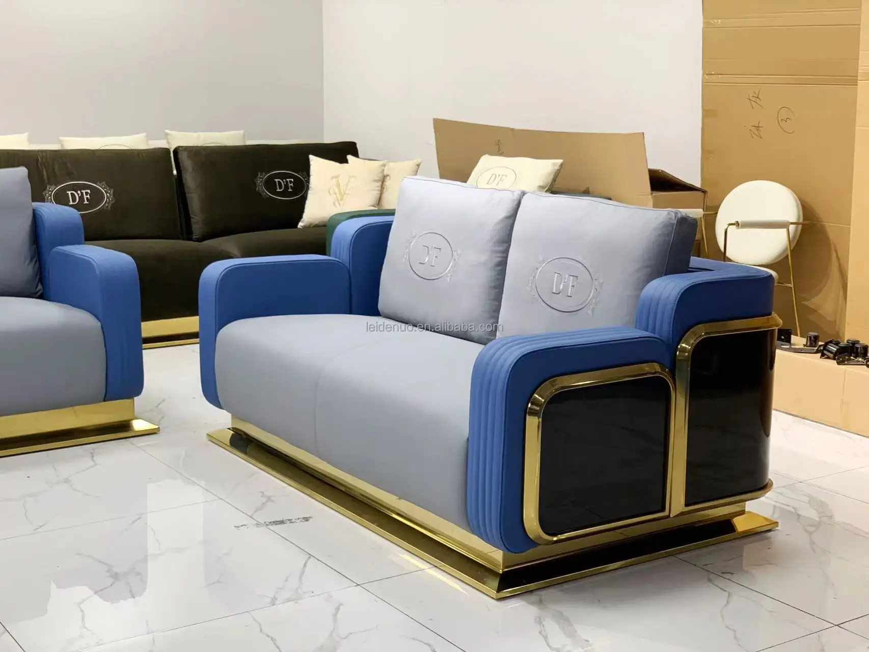 Italian light luxury sofa set contemporary from foshan high end genuine leather italian sofa solid wood sofa