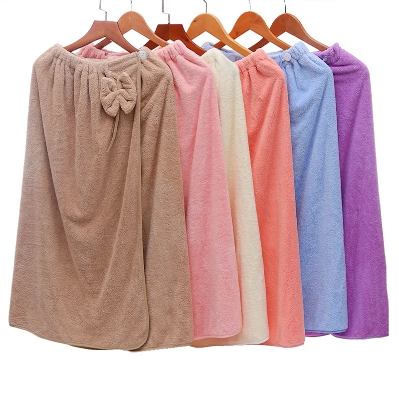 Bath Dress Towel Microfiber Soft Bath Dress Quick Dry Absorbent Thicker Wearable Bath Dress Towel