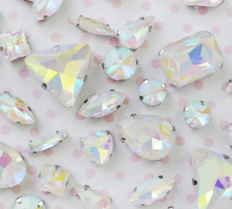 Fancy large topz factory wholesale baby neon color acrylic beads bulk crystal with claw setting