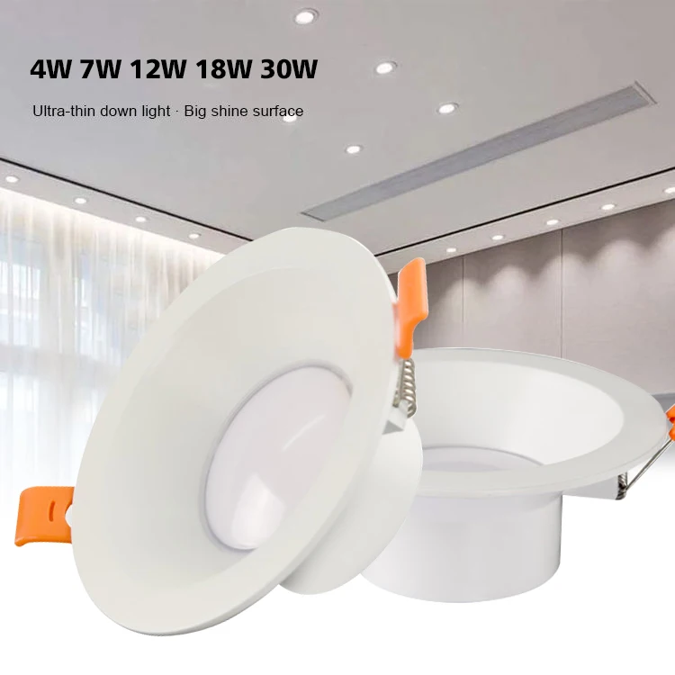 BENHAO Support OEM/ODM Aluminum Round Ceiling Lamp 4w 7w 12w 18w 30w 35w COB Philips Chip Led Down Light