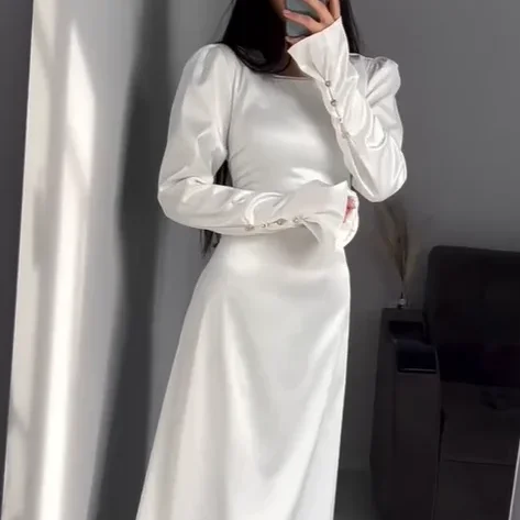 Wholesale New Arrival Custom Turkey Dubai  Russia Solid Color Abaya Women Kaftan Crepe Casual Modest Women Muslim Dress