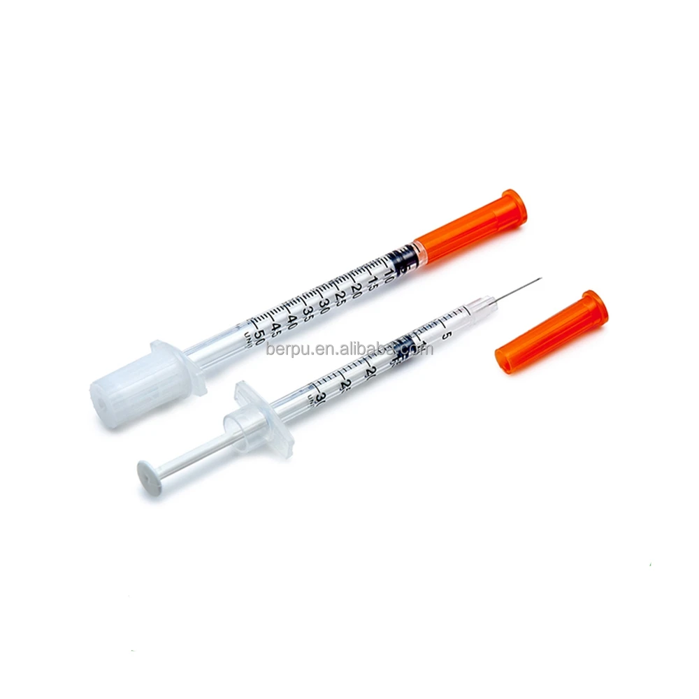 Sterile High Quality Disposable U-40 U-100 0.3ml 0.5ml 1ml Insulin Syringe insulin injection