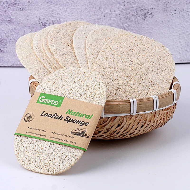 organic Luffa Sponge Dishwashing pot brush Tableware Multi Functional Cleaning Tool Natural Luffa Sponge For Kitchen Cleaning