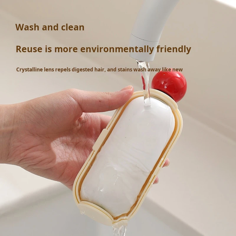 Portable 2 in 1 Mini Washable Flip Lid Dust-proof Roller Hair Remover Brush Household Pet Sofa Clothes Lint Remover with Shaver