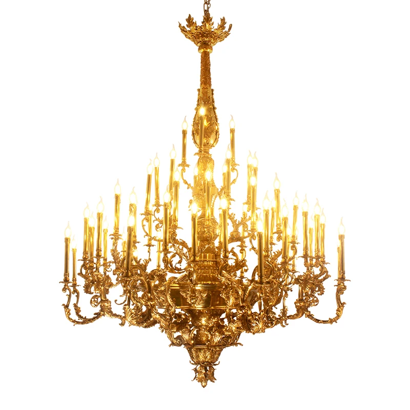 French brass chandelier hotel antique brass chandelier custom big chandelier