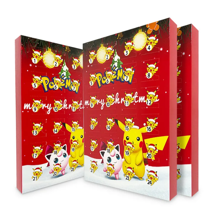 Advent Calendars 24pcs Pokemon Christmas Blind Box Pokemon Christmas Calendar Box Action Figures Anime pikachu