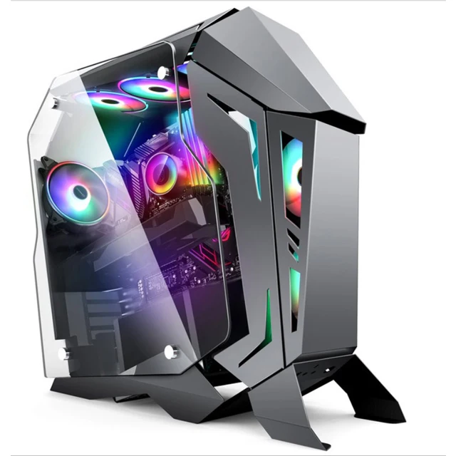 SATE(ALM5) 2021 маленький заказ rgb игровой алюминиевый корпус компьютера, детали высокого качества, изготовленные на заказ, OEM, стальное окно