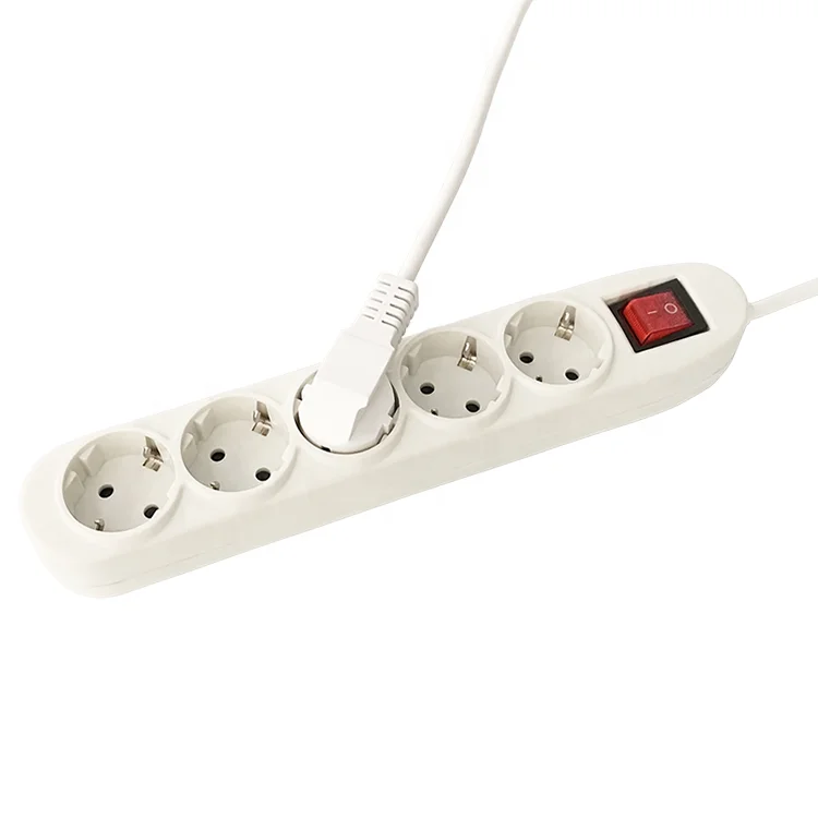 Удлинитель питания/индивидуальный переключатель 250 в евро 5 розеток