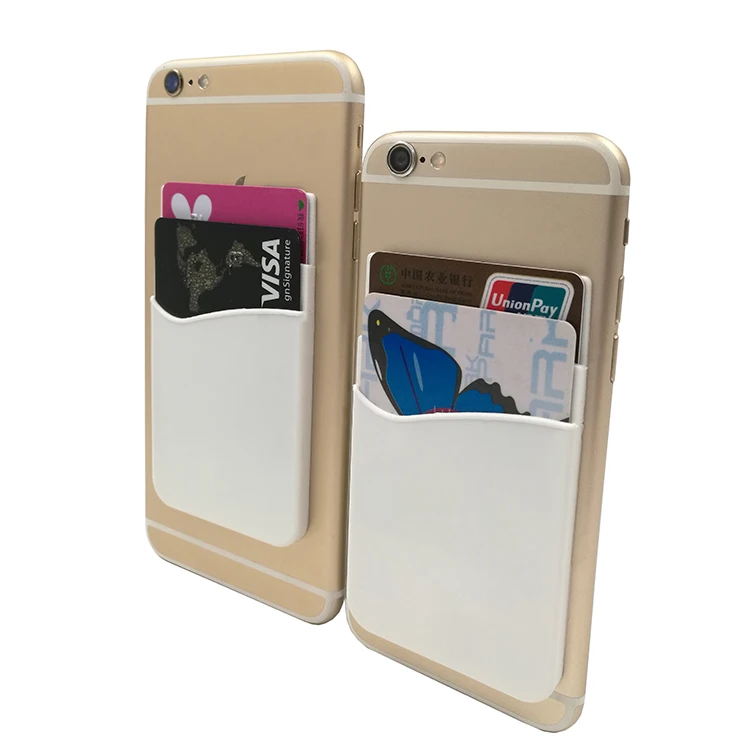 Custom Logo Printed Silicone Card Holder Smart Phone Wallet Personalized Silicone Cellphone Wallet for Business