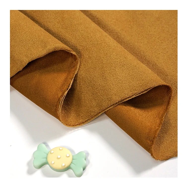 Fabric for Skirt and Dress Good Drapery Soft and Waterproof Polyester Spandex Four Way Stretch Suede 100% Polyester Woven Plaid