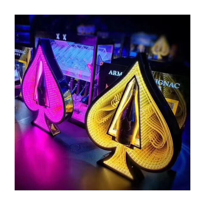 
Infinity Ace of spade Armand de Brignac Brut Champagne bottle service vip bottle presenter glorifier for nightclub, bar, party 