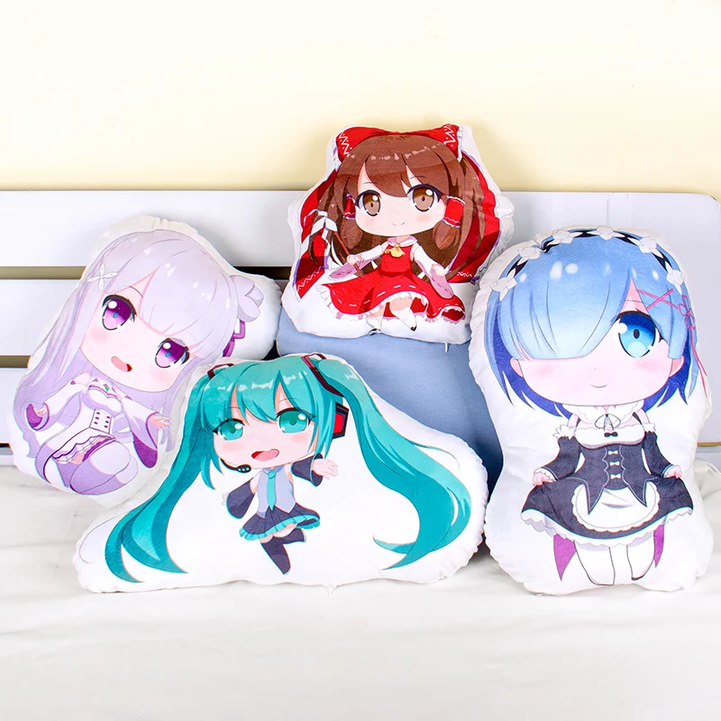 Двусторонняя аниме-наволочка асимметричной формы с принтом на заказ