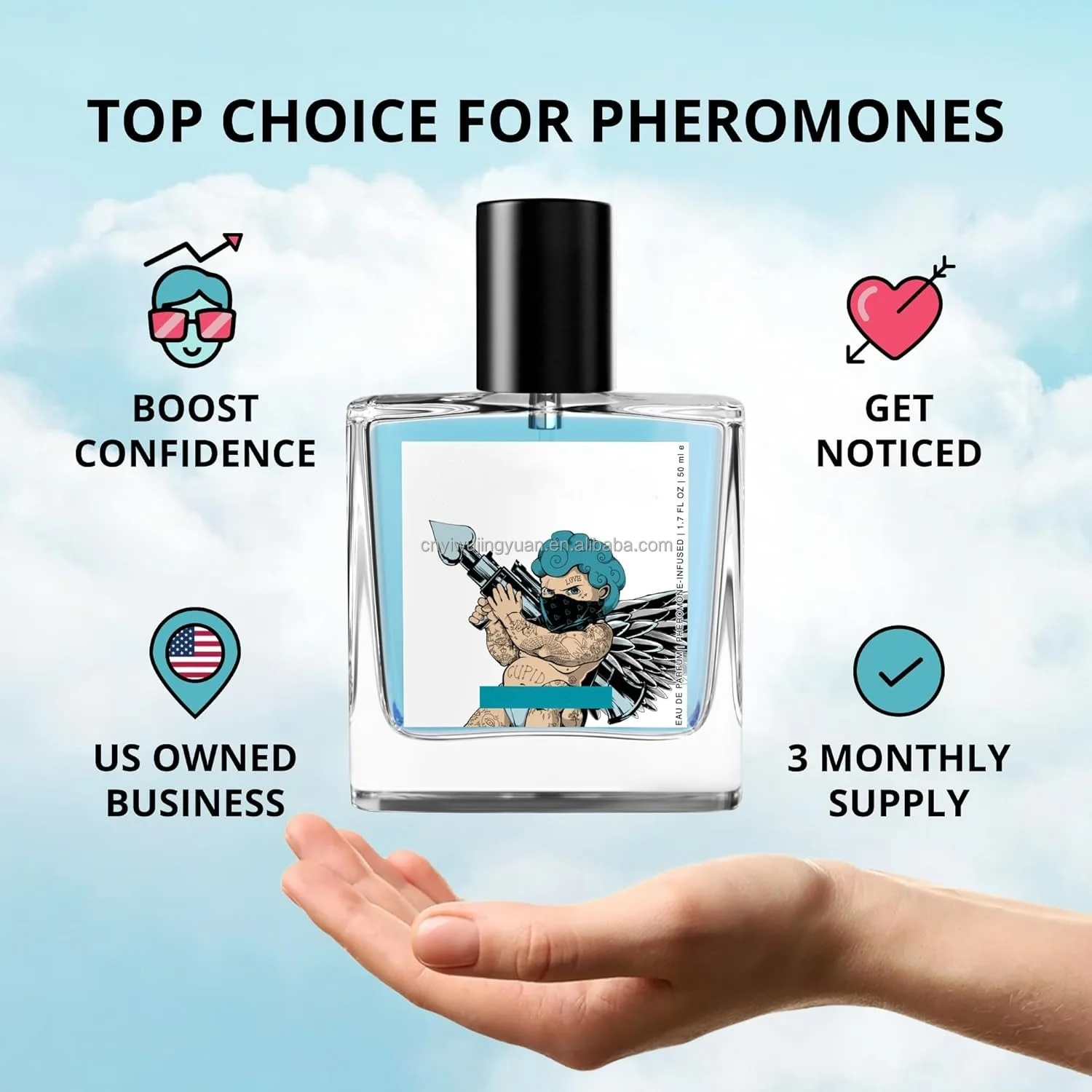 New Cupid Charm Toilette 50ml for Men Cologne Perfume for Male