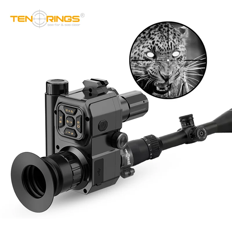 Ten Rings NV201 IR LRF 1080P Sony CMOS sensor rangefinder clip-on night vision scope