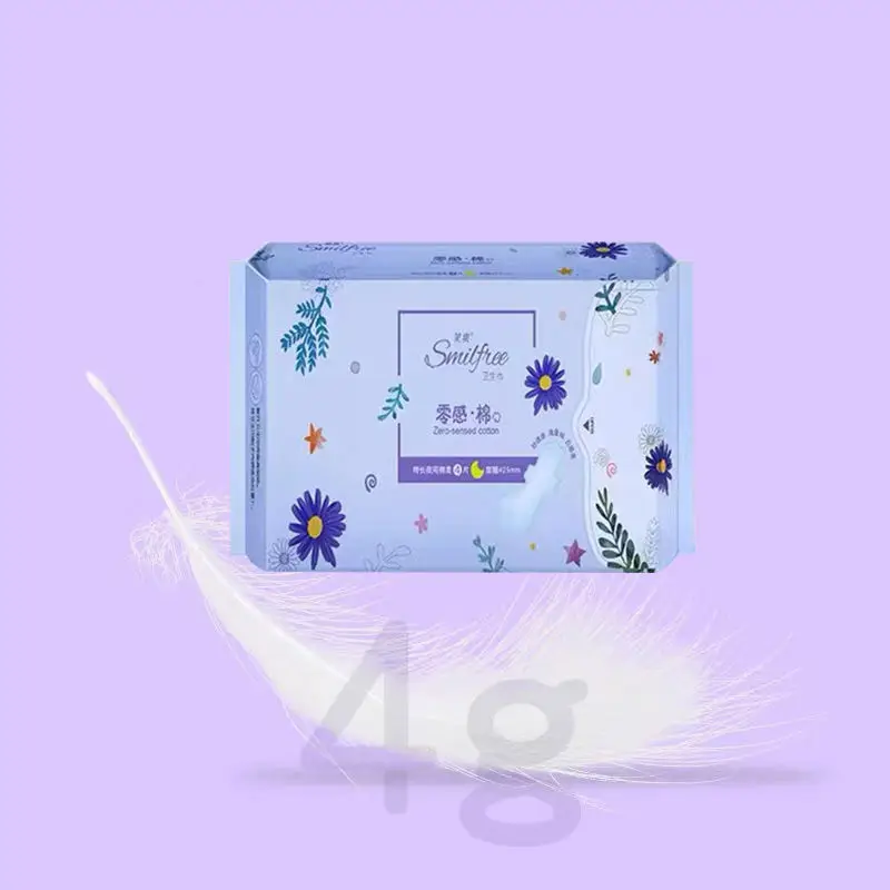 OEM 425mm negative Anion chip feminine hygiene product night use women Sanitary pads