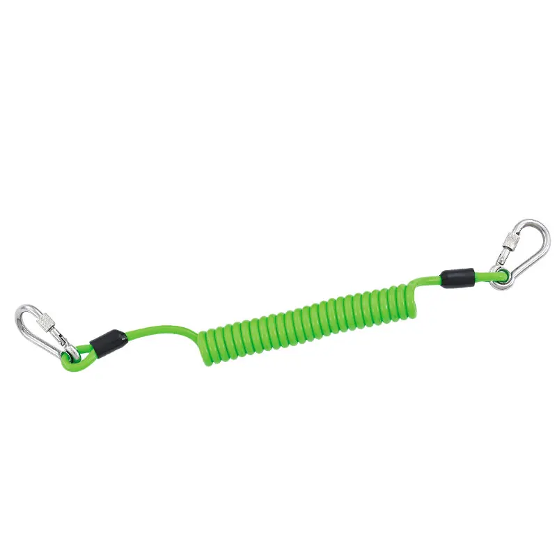 
Flexible Stainless Steel Wirerope+Pu Coiled Tool Lanyard 
