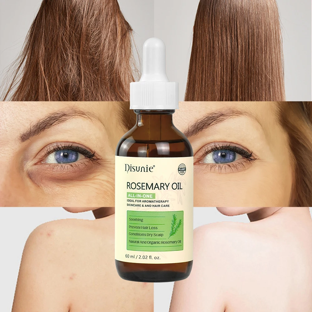 Organic Rosemary Oil Hair Growth Skin Soothing Acne Remover Body Care Massage Relax Oil Products Rosemary Oil for Spa Body Care