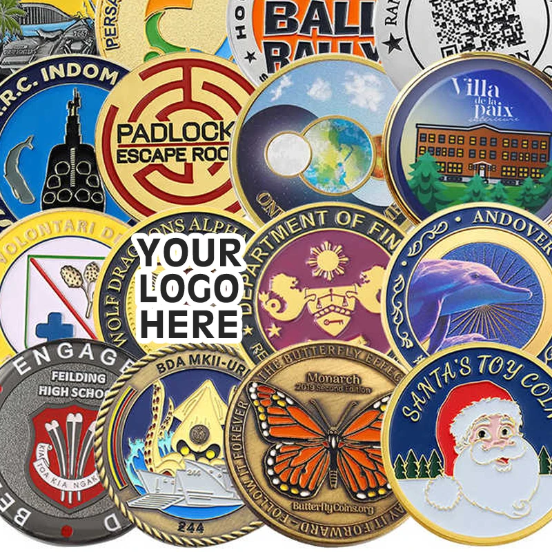 Manufacturer Custom Logo Metal 3d Soft Hard Enamel Gold Silver Antique Plating Souvenir Challenge Coin