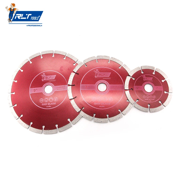 Rlt Tools 9Inch 230X22.2mm Disc Cutter Diamond Saw Blade for Dry Cutting Stone Granite Marble Concrete Brick