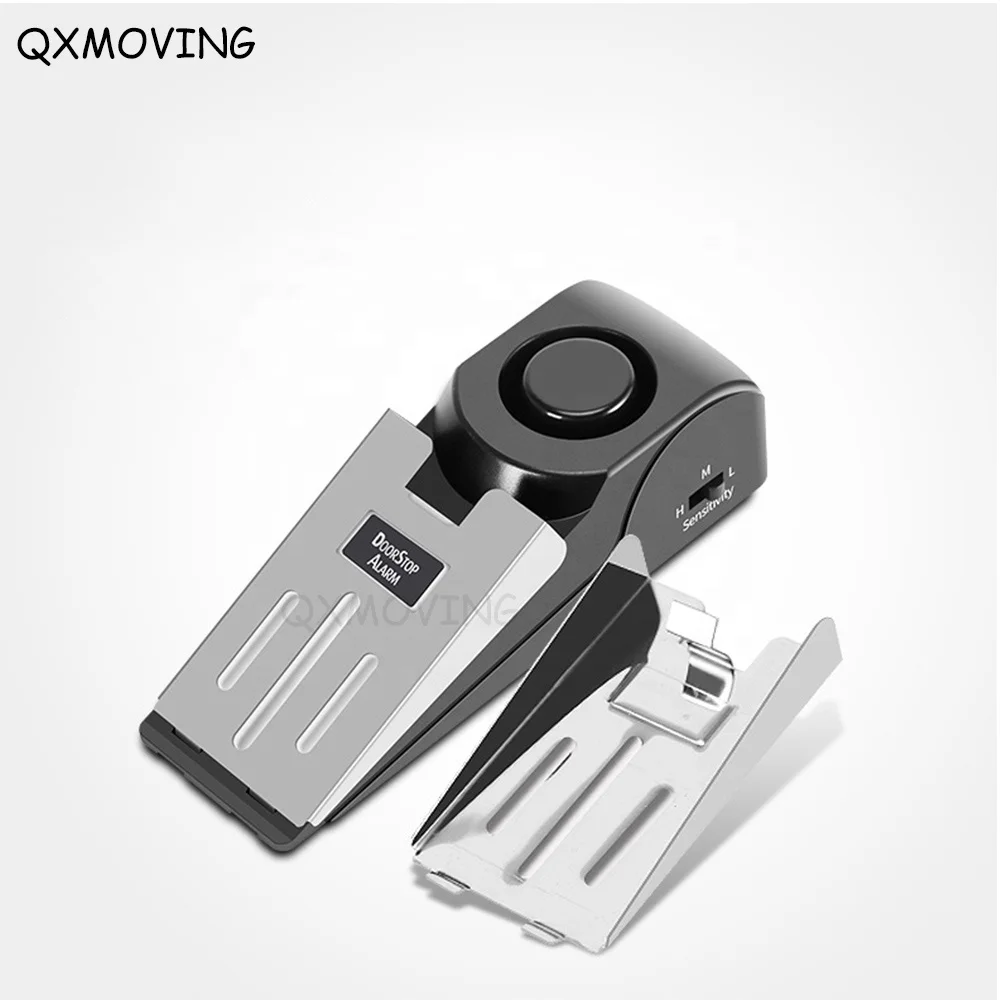 QXMOVING 120dB Home Door Stop Alarm  Block Anti-theft Alarm Door Stopper with Alarm For Office,Hotel,Warehouse
