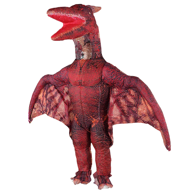 Red Pterosaur Costume latex body inflation suits T REX inflatable dinosaur costume