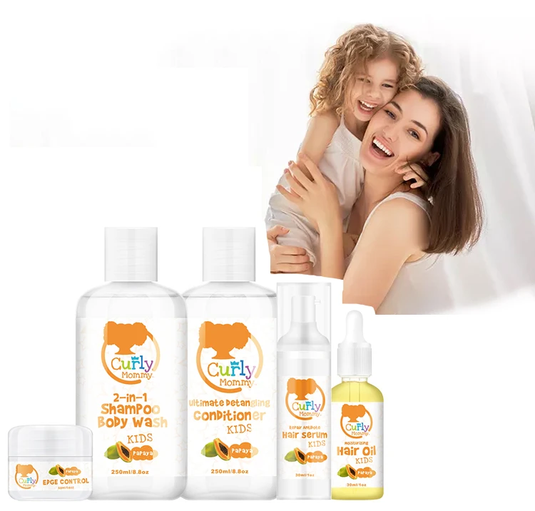 Curlymommy натуральные черные средства по уходу за волосами поставщик для детей пусть волосы вашего ребенка шелковистые и блестящие