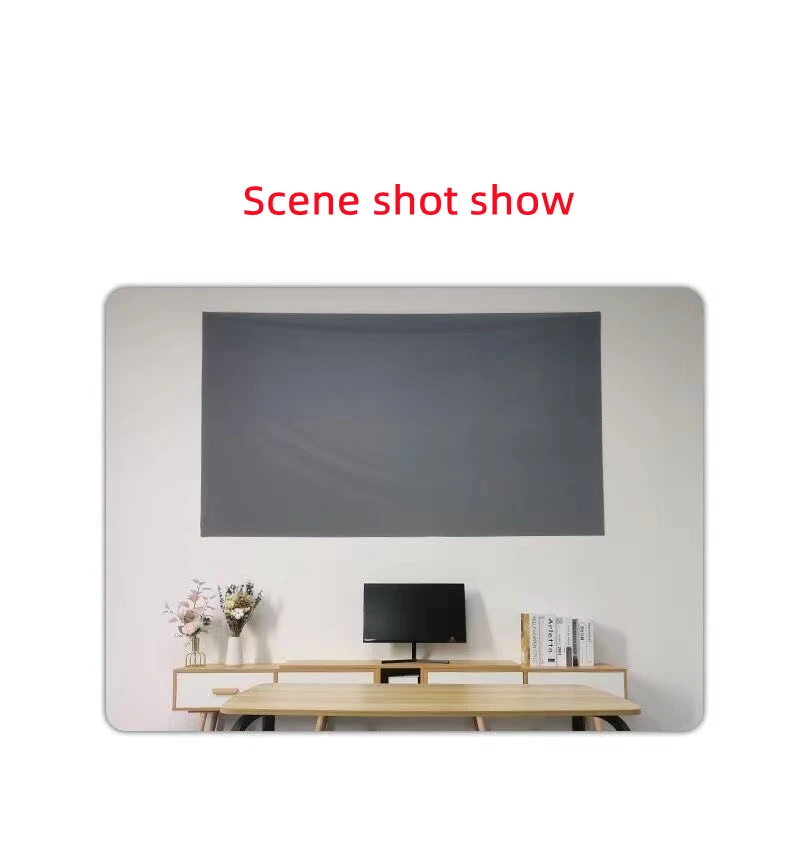 photographic background Aino Projector Screen Gray Simple Curtain Lightproof 3d 4k HD Projector Screen