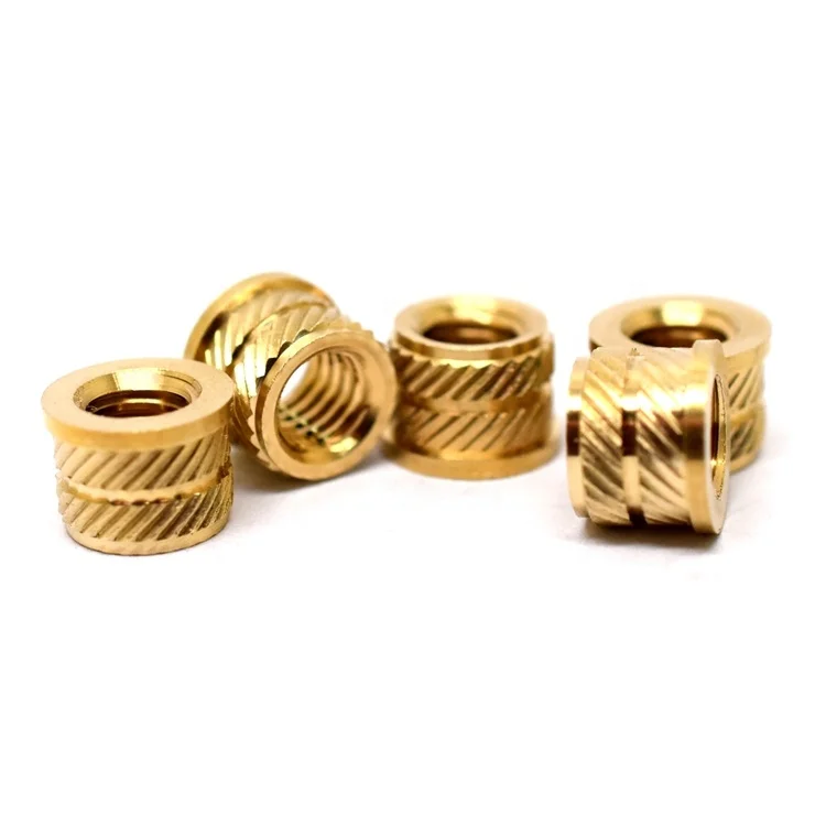 JIYAN OEM CNC Turning Machining Service Precision Brass Knurling Threaded Nuts