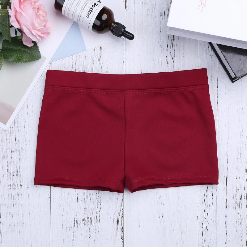 Girls Boy cut Low Rise Soft Activewear Training Dance Shorts Yoga Sports Gymnastics Bottoms