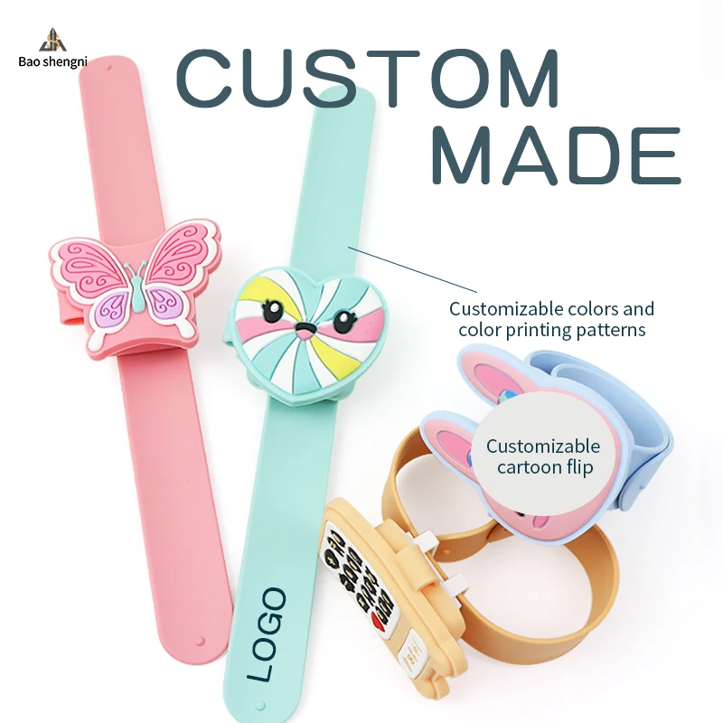 JHS Silicone Sport Watch For Kids Cute Cartoon Animal Touch Child Watches Led Electronic Watch For Kids