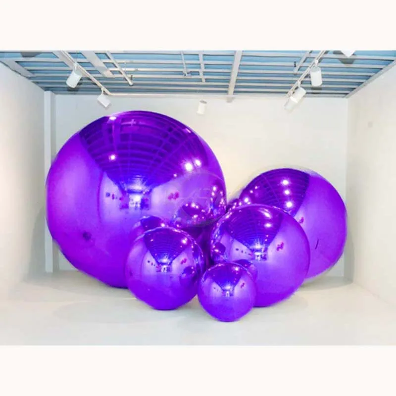 Popular Design Silver Mirror Ball  Inflatable Colorful Mirror Balloon Inflatable Decoration Ball