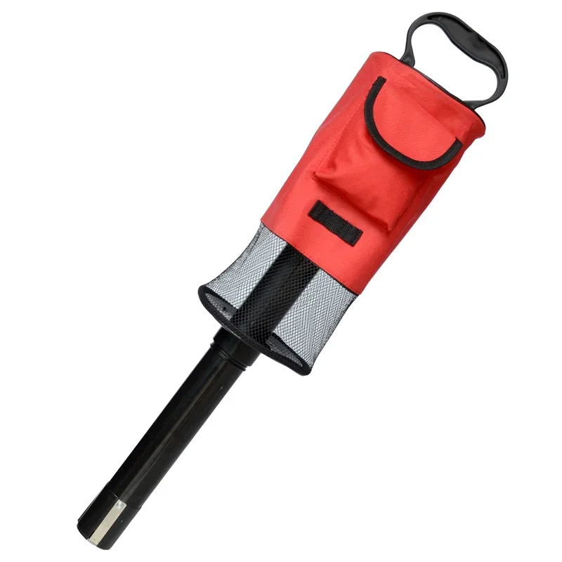Golf Ball Retriever Portable Shag Bag Golf Ball Pick Up with Removable Plastic Tube Pocket Shagger Storage Golf Training Aids