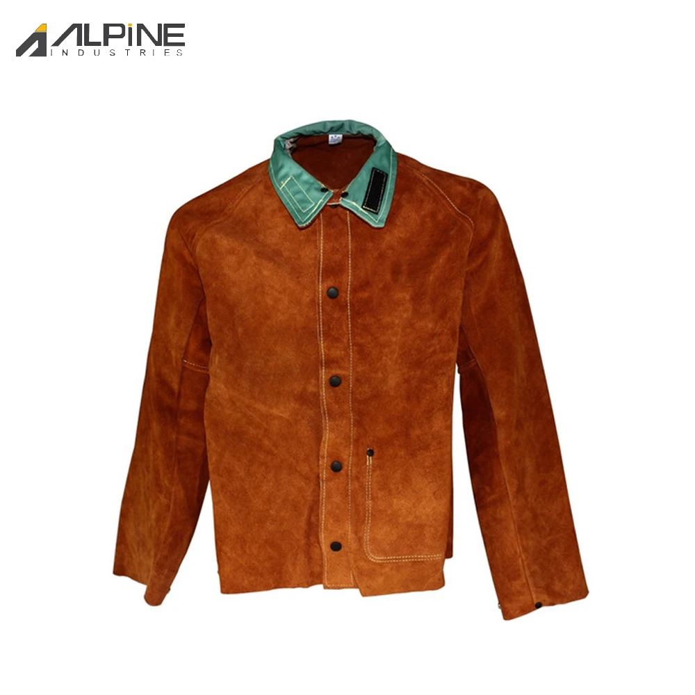 Good Quality Men Wear Welding Jacket Safety Clothing Anti-Slip Heavy Duty Leather Welding Safety Jacket