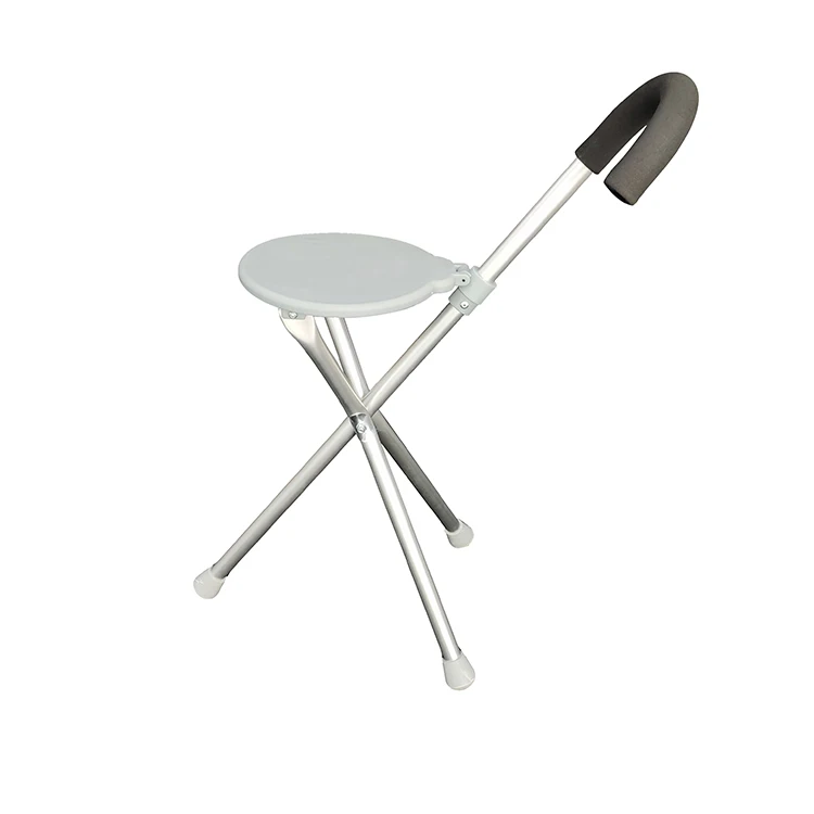 Senyang foldable aluminum old people elderly medical walking stick with chair