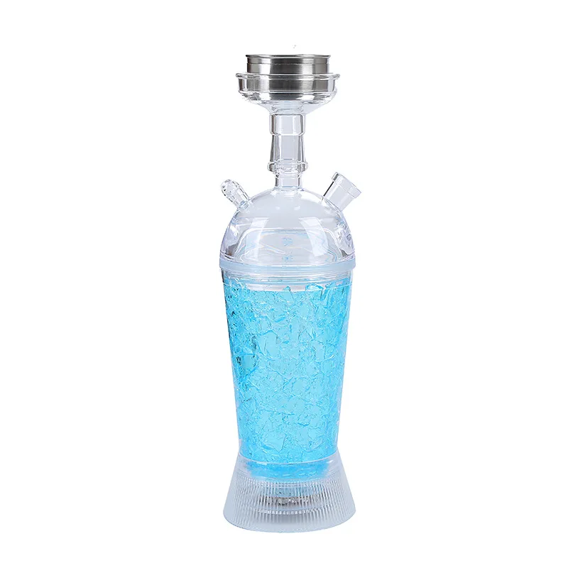 2023 Vapruz Hot Sell Wholesale Custom Logo Cheap Travel Hookah Led Light Plastic Car Chicha Portable Shisha Bottle Hookah