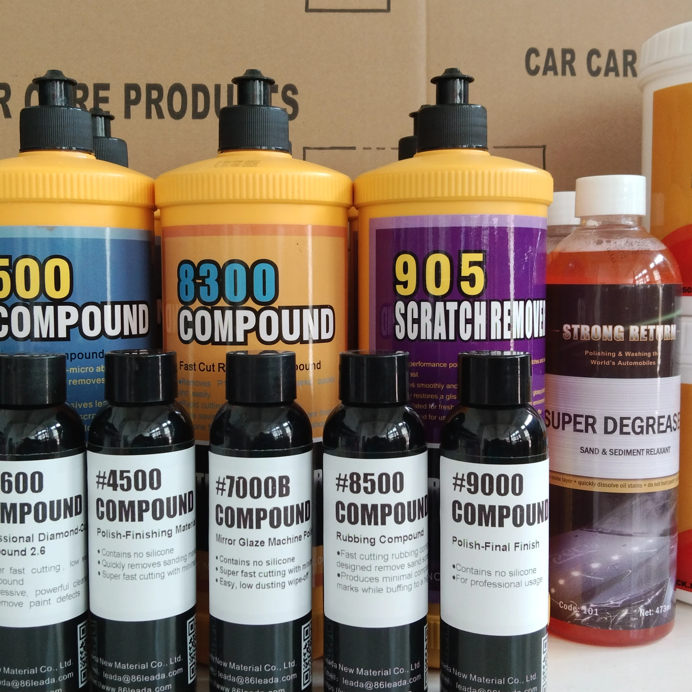 120ml free samples of car care products,car polish compound and car cleaners for testing