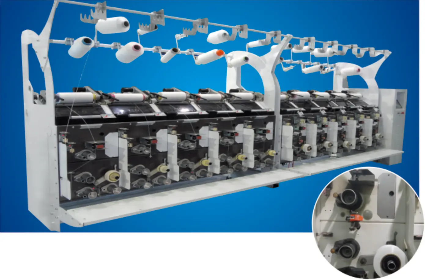 KC215B air covering yarn coil winder high efficiency winding machine for spandex